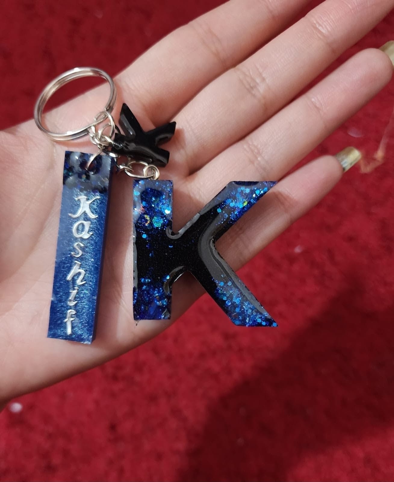 Double Alphabetic Keychain
