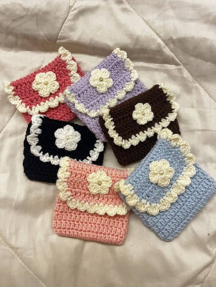 Handmade Crochet Pouch – 5x5 Inch