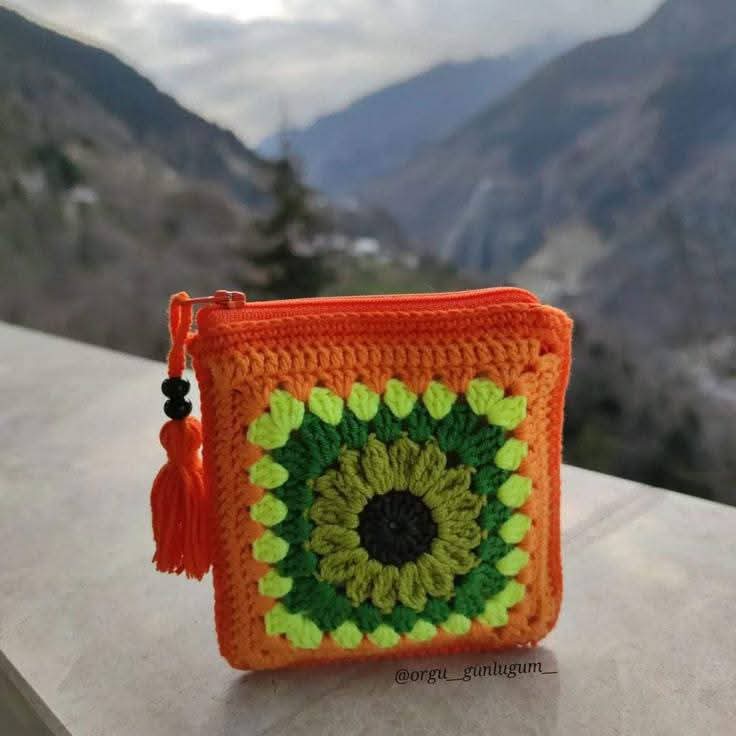 Handmade Crochet Pouch – 5x5 Inch