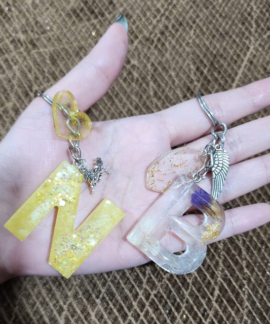 Double Alphabetic Keychain