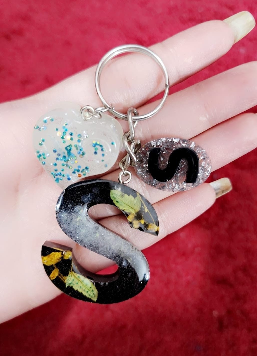 Double Alphabetic Keychain