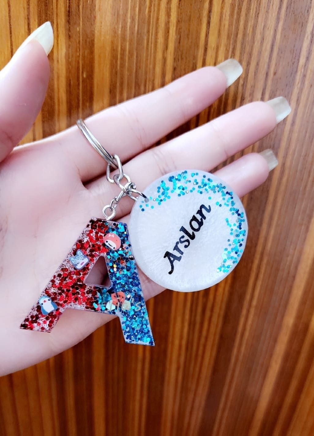 Double Alphabetic Keychain