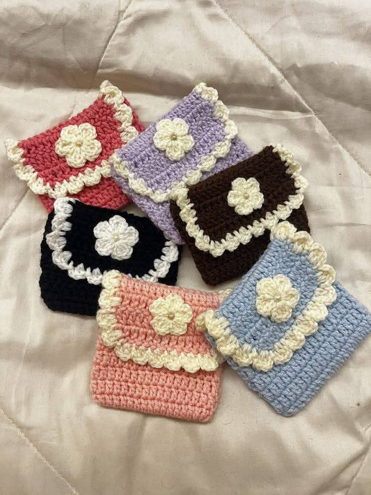 Handmade Crochet Pouch – 5x5 Inch