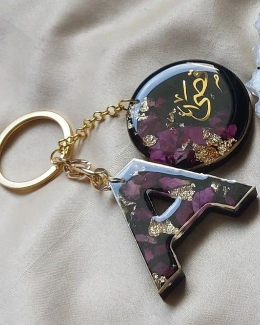 Double Alphabetic Keychain